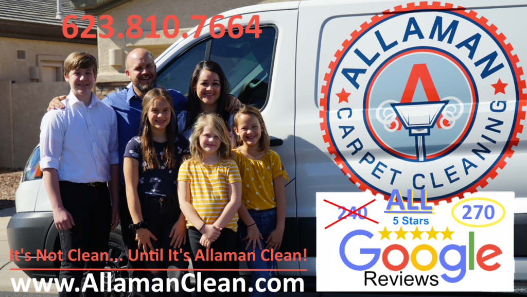 Allaman Carpet Tile Grout Upholstery and clothes dryer vent cleaning in Litchfield Park Goodyear Avondale Buckeye Peoria Waddell Glendale Sun City Surprise Verrado and Estrella Arizona