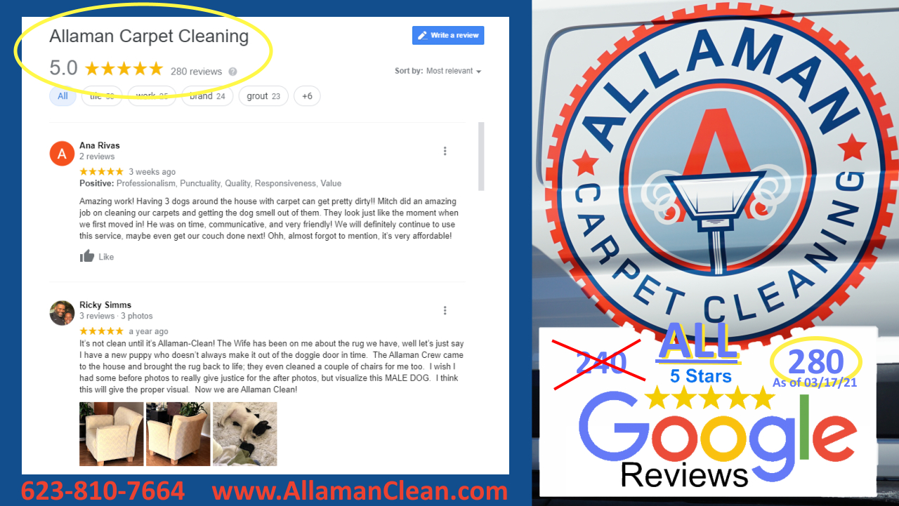 Peoria AZ Tile Cleaning 5 star Google Review