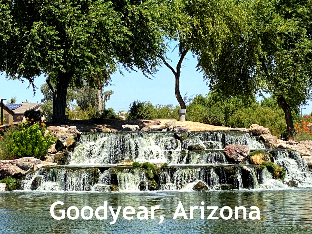 Rio Paseo Park and Waterfall in Goodyear, Arizona
