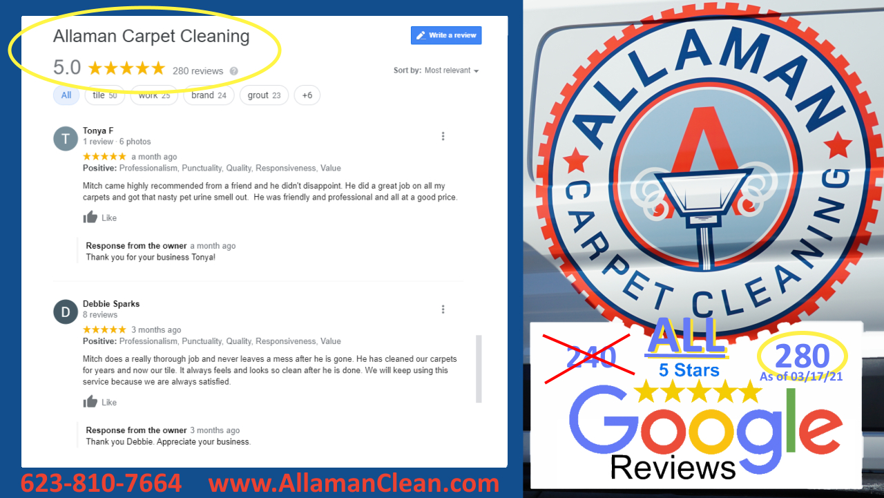 Palm Valley AZ tile cleaning in Goodyear Arizona 5 Star Review