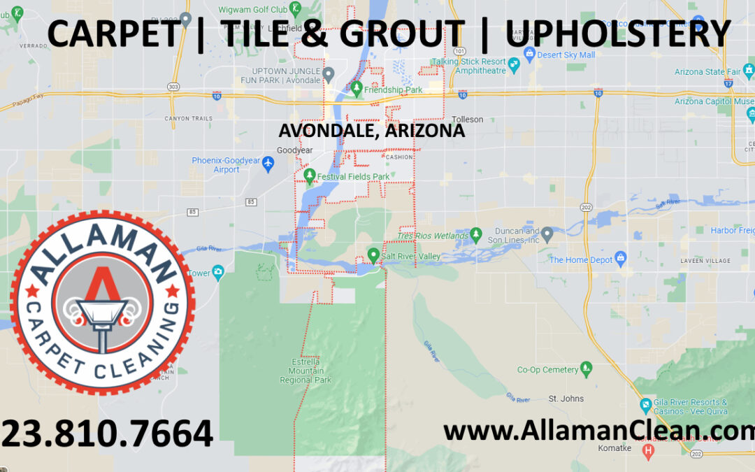 Map of Avondale Arizona Carpet Tile Upholstery Cleaners