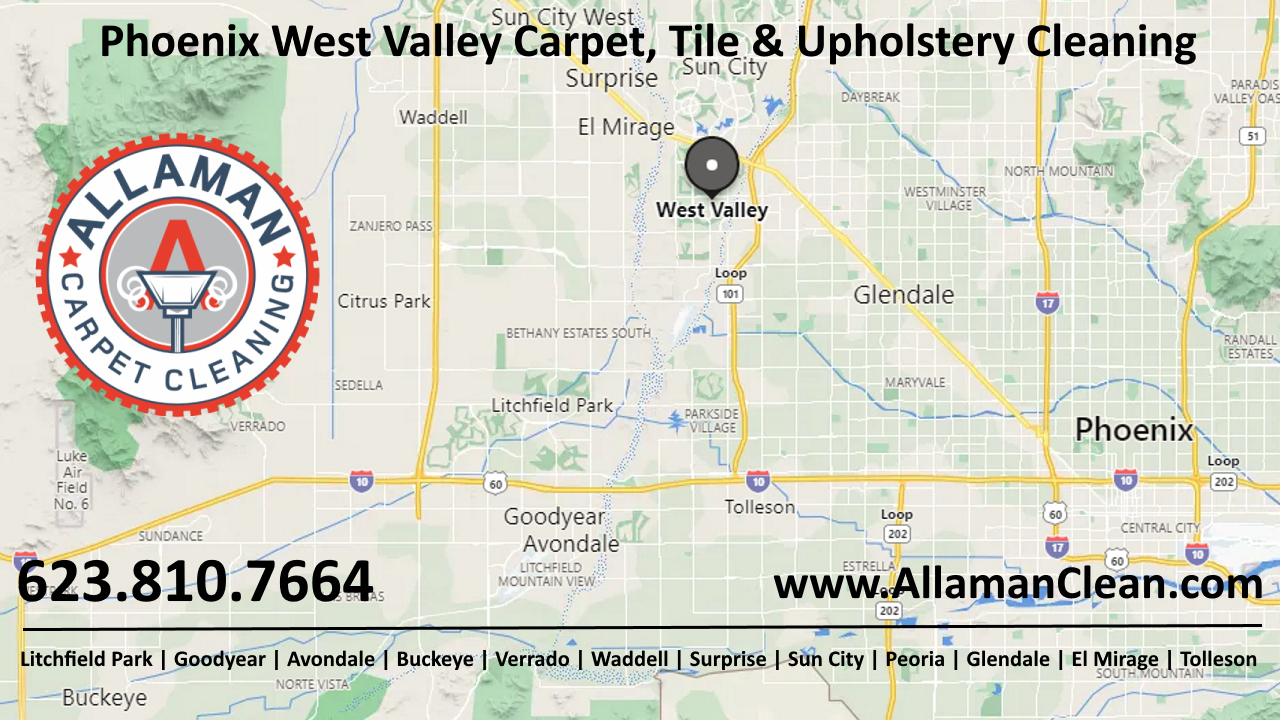 Phoenix West Valley Carpet, Tile, Upholstery and Dryer Vent Cleaning