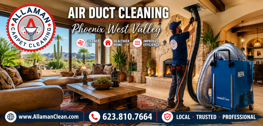 Allaman Carpet Cleaning Litchfield Park and Phoenix West Valley Air Duct Cleaning Services